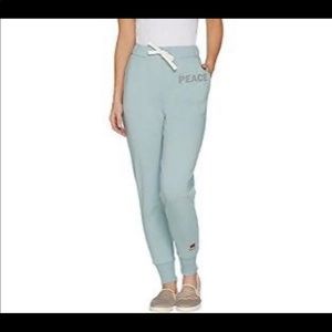 Peace Love World Joggers
